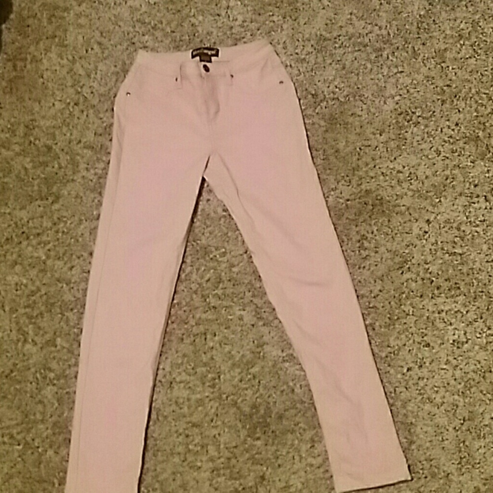 High waisted baby pink pants!!