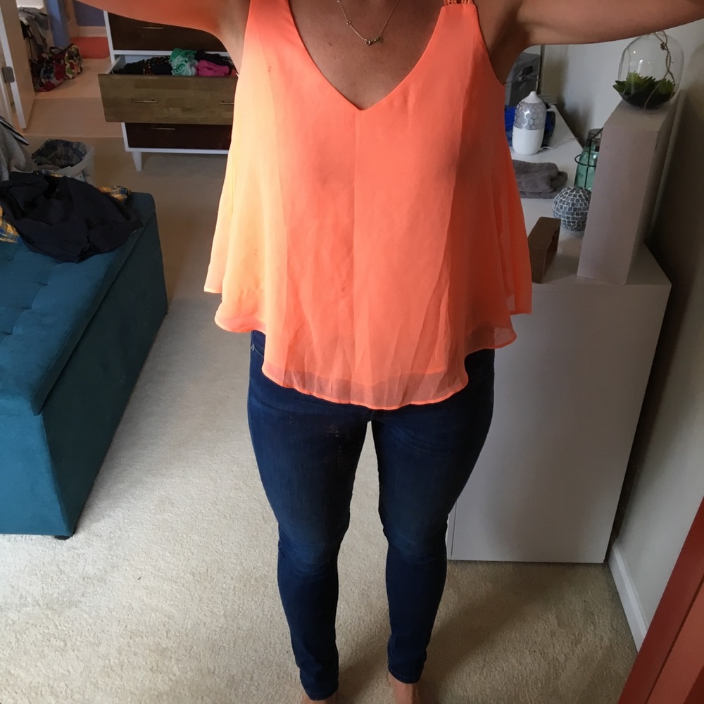 Orange neon tank