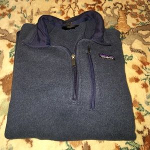 navy patagonia pullover