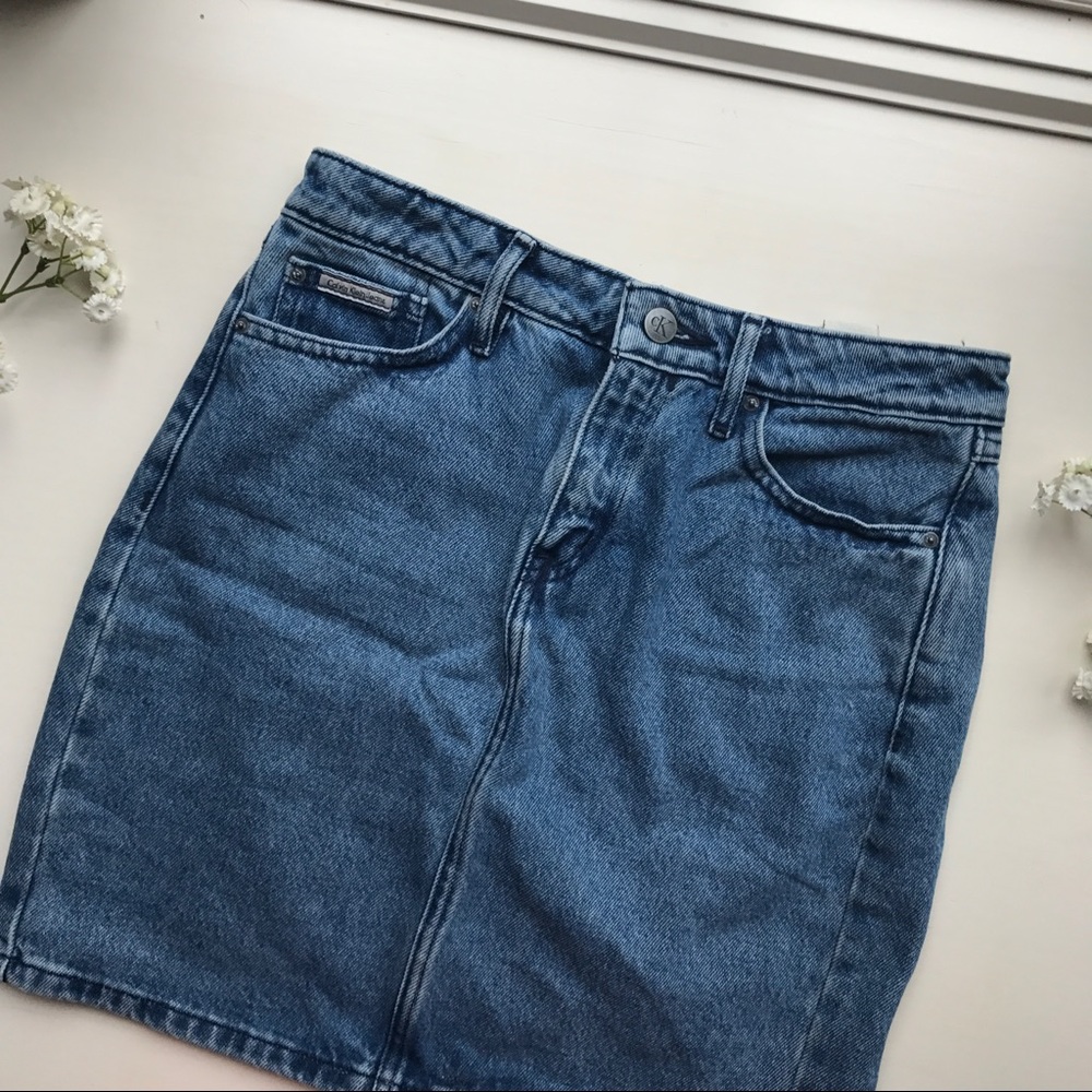 Urban Outfitters CK Denim Skirt - Picture 2 of 4