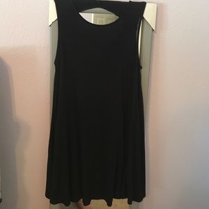 Black American eagle flowy dress