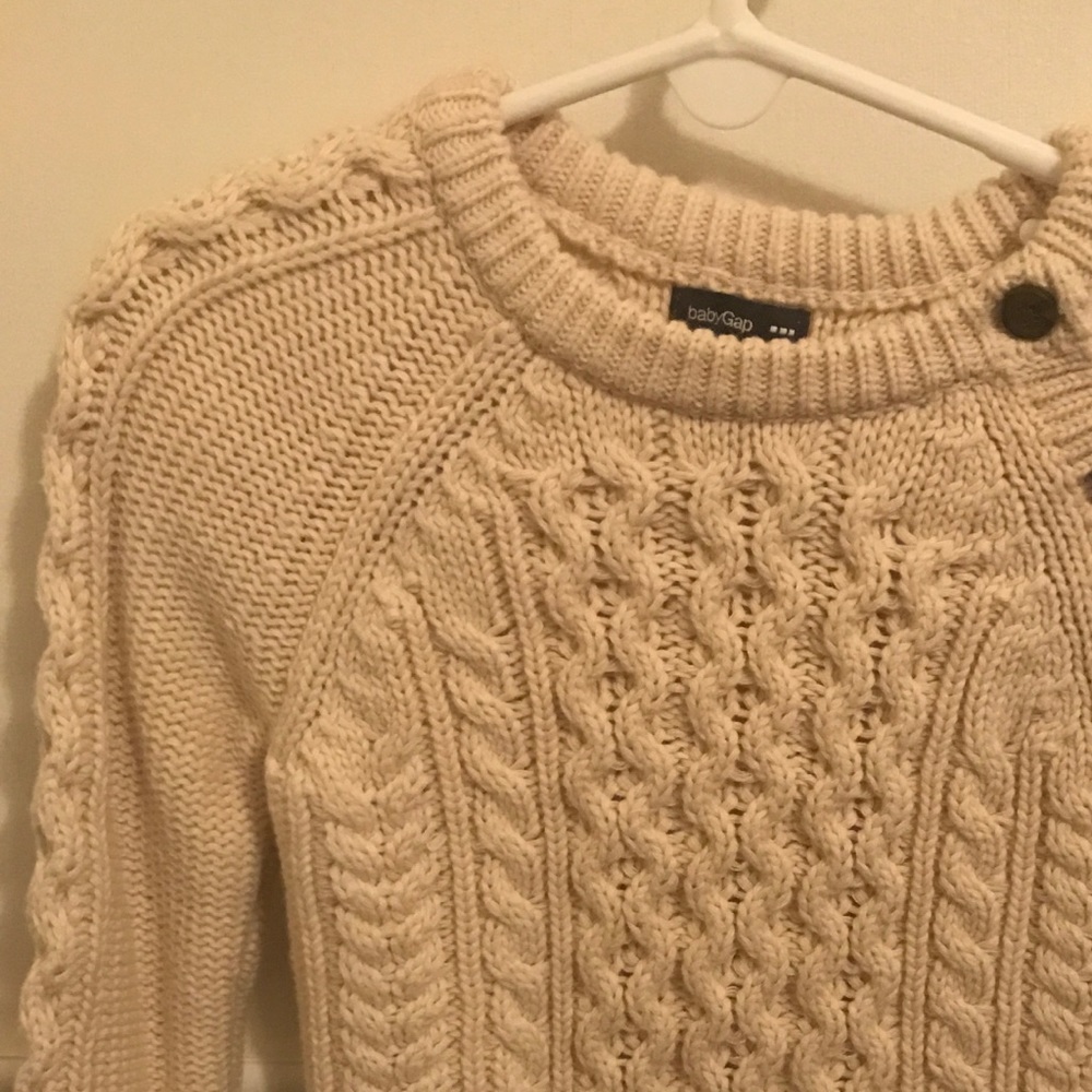 Boys cream sweater with buttons