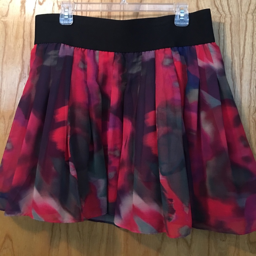Chiffon print skirt