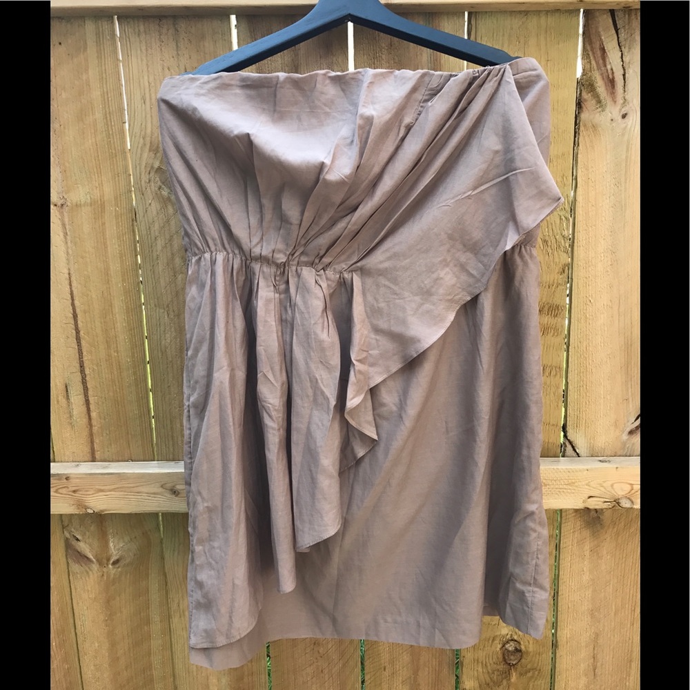 NWOT - GAP taupe strapless dress