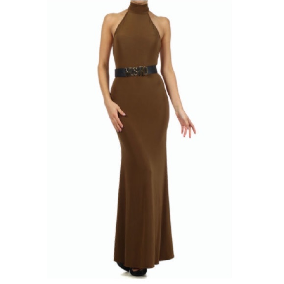 💥Sold Out 💥Long Maxi Dress Brown - Picture 2 of 3