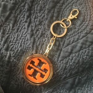 Orange/gold Tory Burch Key or Bag Chain