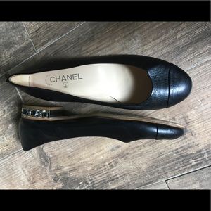 Chanel Chain-Heeled Flats