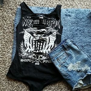 slashed bodysuit