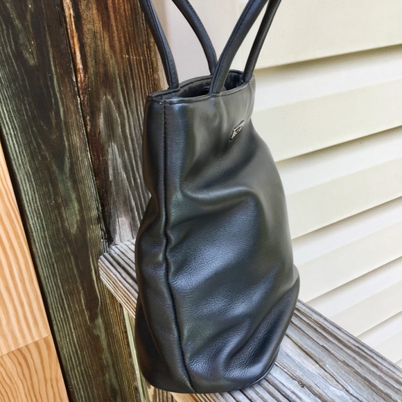 DKNY Black Leather Small/Med Tote Bag with Handles - Picture 2 of 8