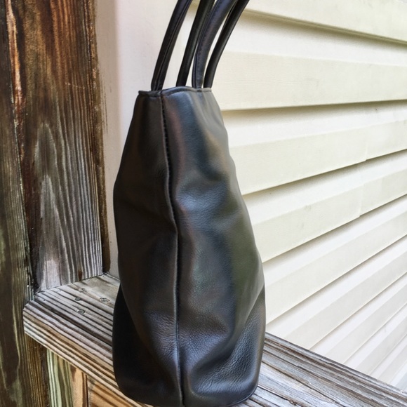 DKNY Black Leather Small/Med Tote Bag with Handles - Picture 8 of 8