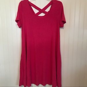 PinkBlush Maternity Dress//Criss-Cross back