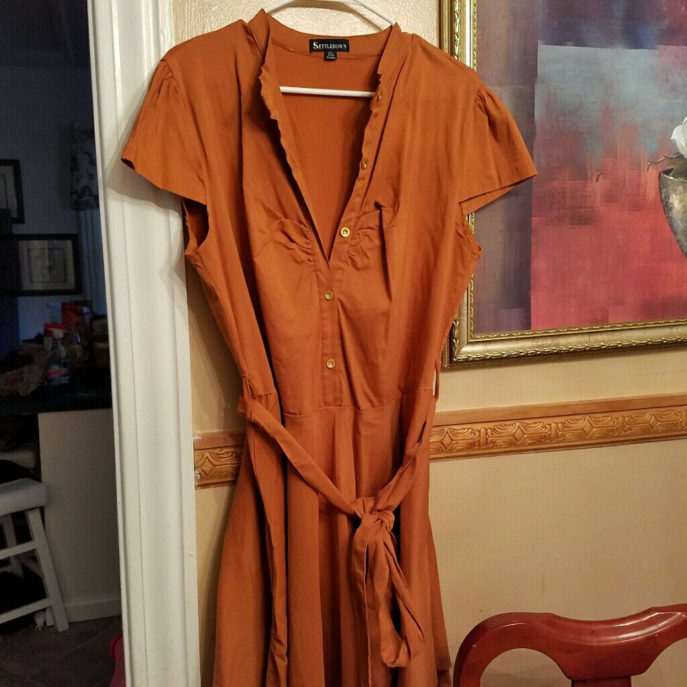 Orange toned dress
