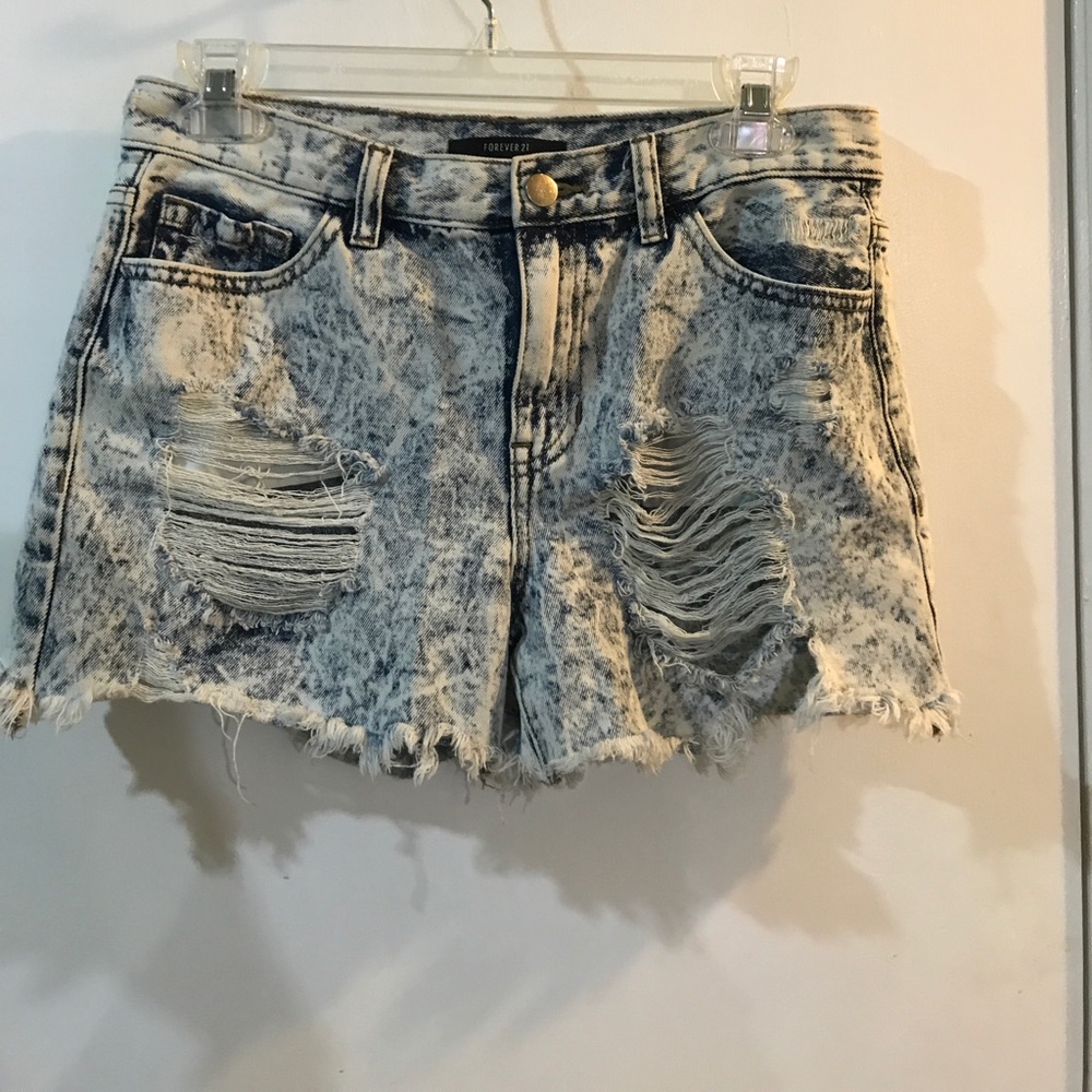 Ripped Jean Shorts