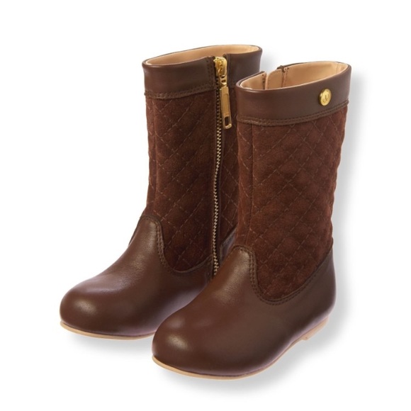 Janie and Jack Other - Janie & Jack Brown Quilted Riding Boot Girl