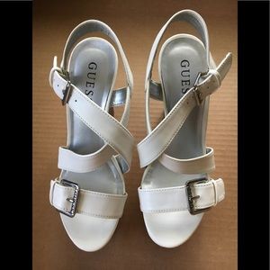 Guess White Wedges
