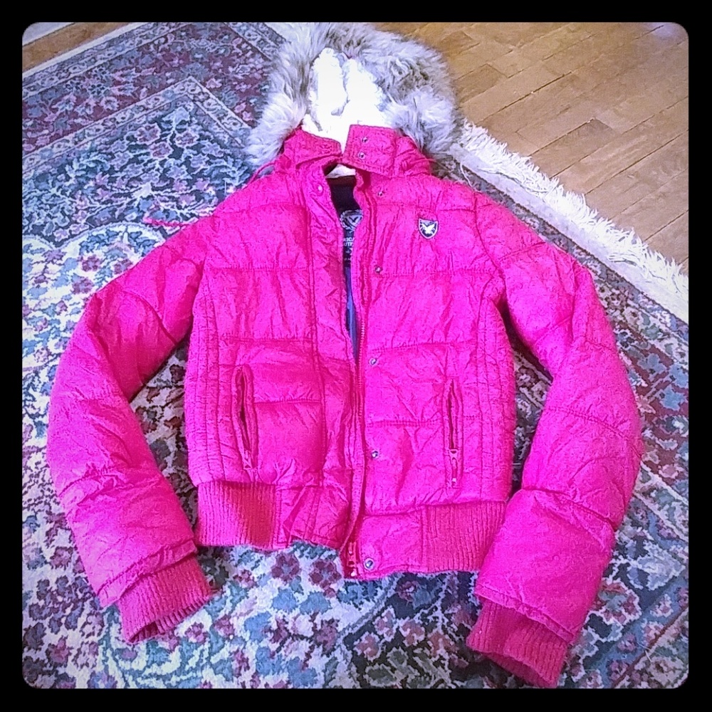 Hot pink winter coat