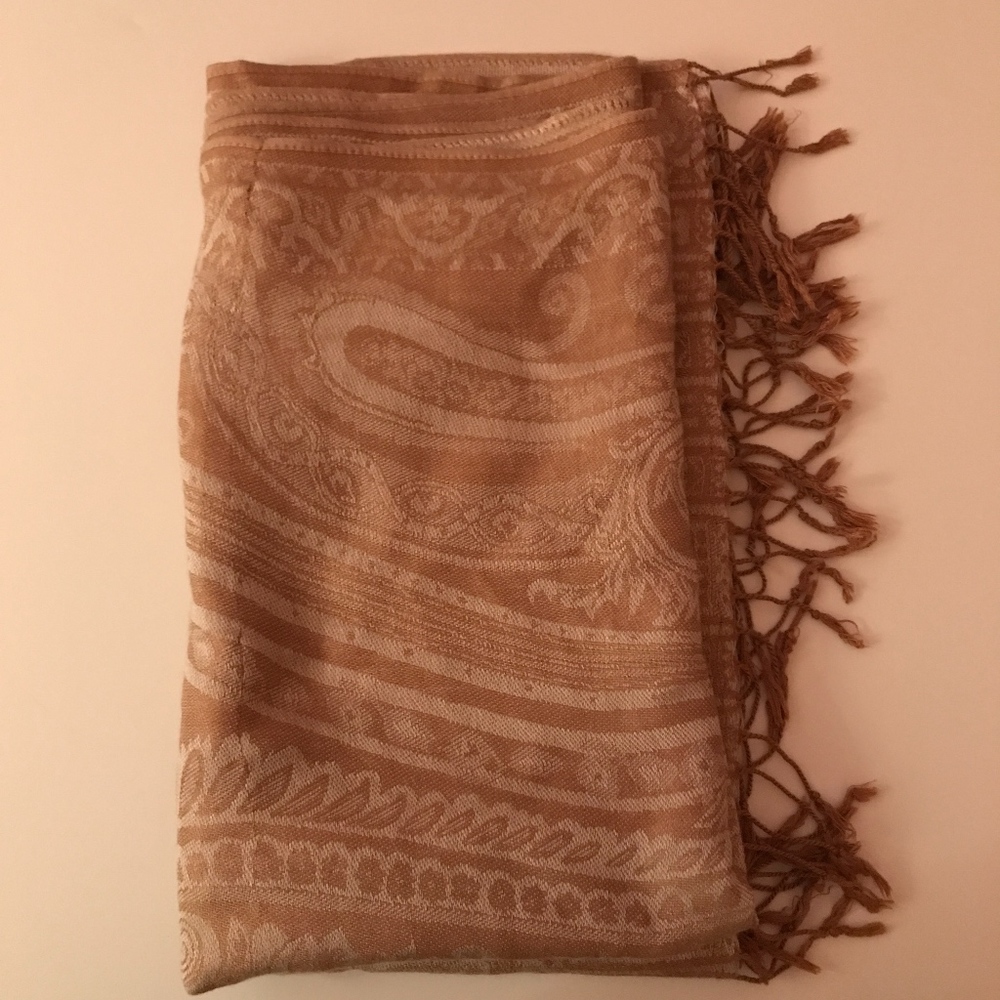 Gold paisley scarf