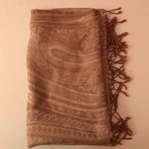 Gold paisley scarf