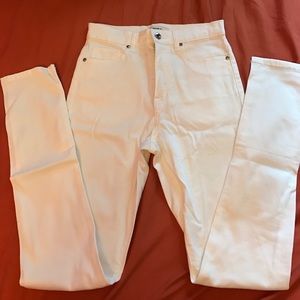 F21 White High Waisted Pants