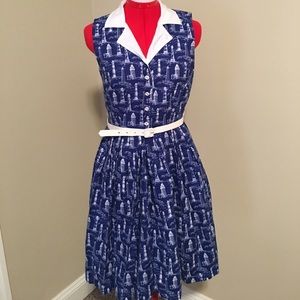 Modcloth blue swing dress
