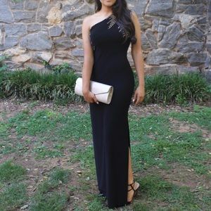 Guess black off the shoulder prom dress/ gown