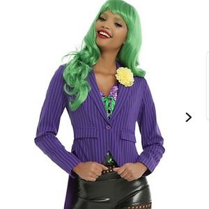 DC COMICS JOKER PURPLE & BLACK PINSTRIPE