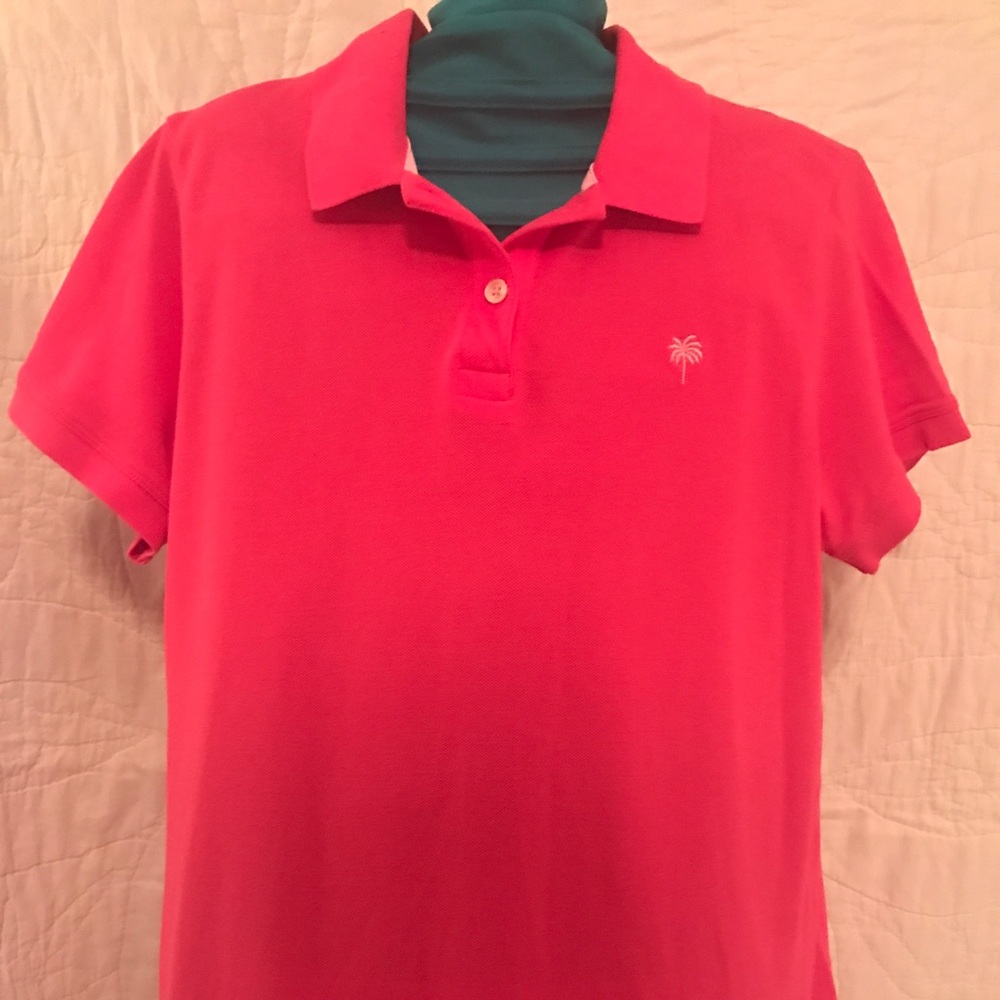 Dark pink lily polo