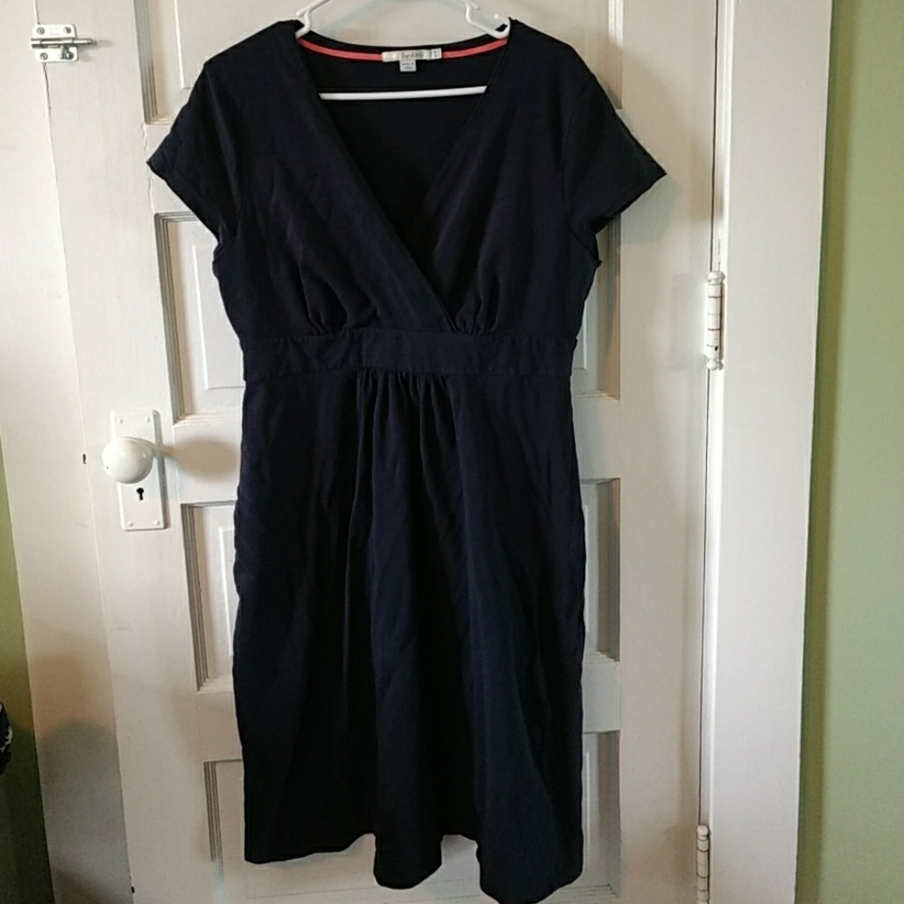 Boden navy jersey wrap dress