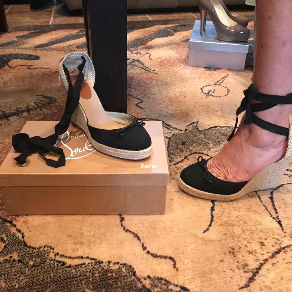 Christian Louboutin Lace up platform espadrilles