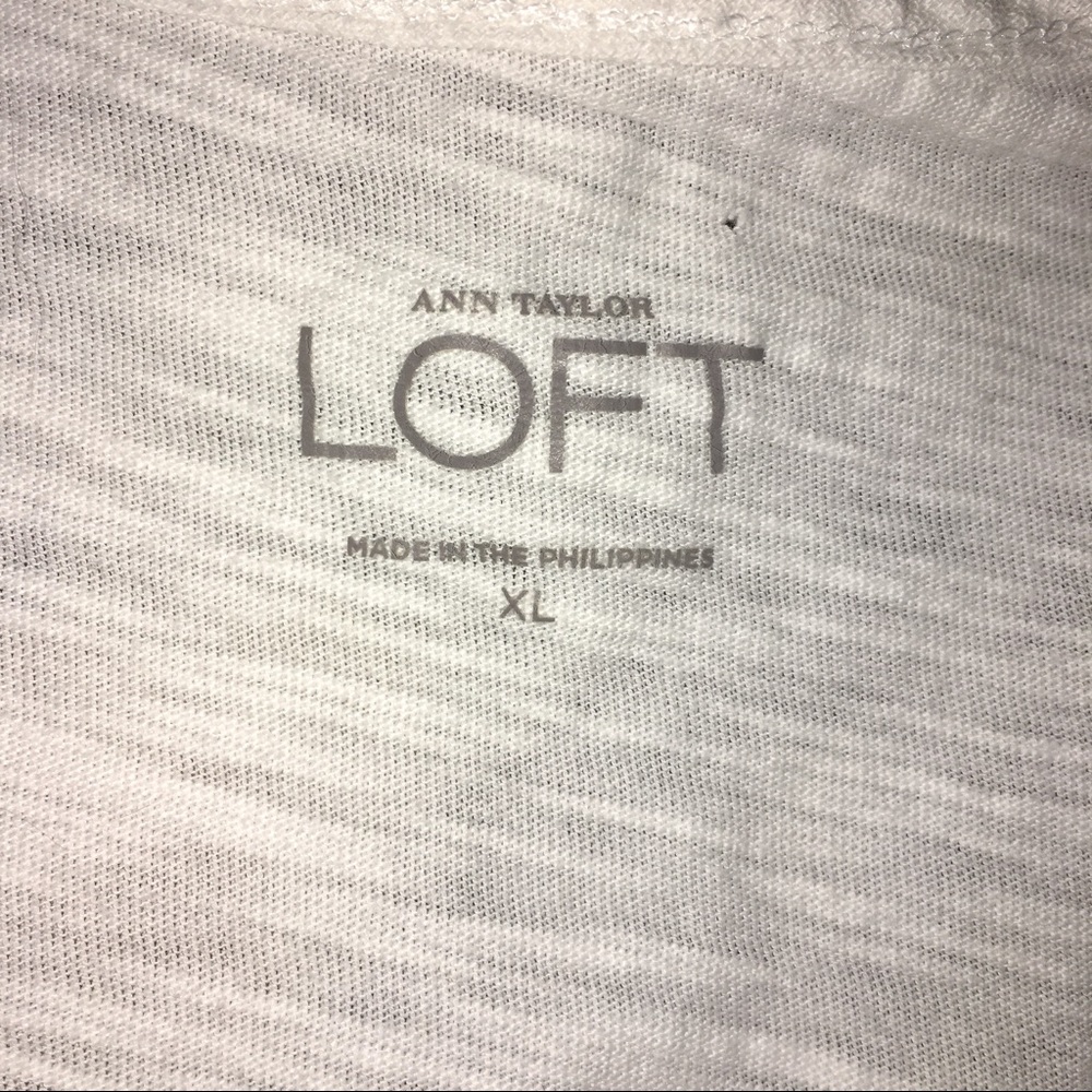 ANN TAYLOR LOFT Sleeveless White Tank Top Dressy Ruffles Casual Juniors Size XL - Picture 8 of 10