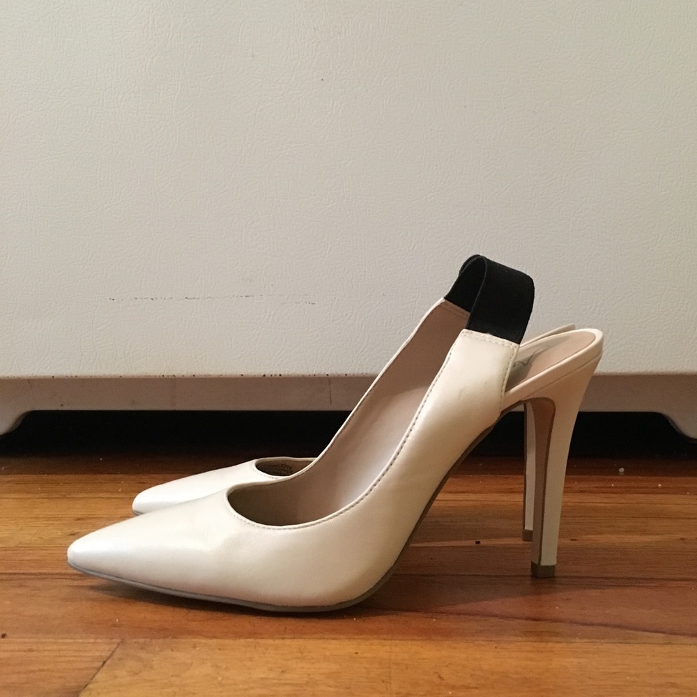 white slingback pumps