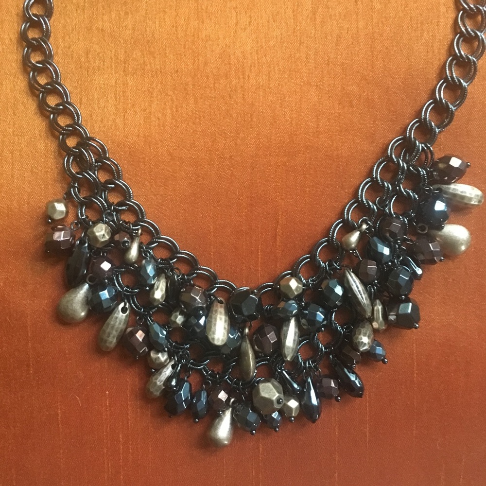 Black and bronze necklace