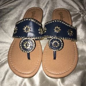 Navy and gold Jack Rodgers look alike