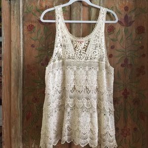 Free People lace tank tunic