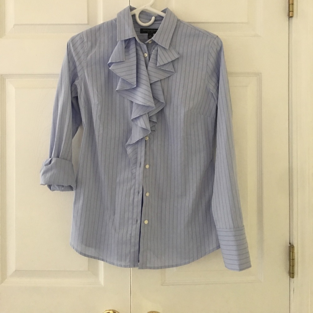 Banana Republic ruffle detail shirt - Riley Fit
