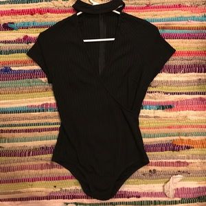 Black high waisted body suit