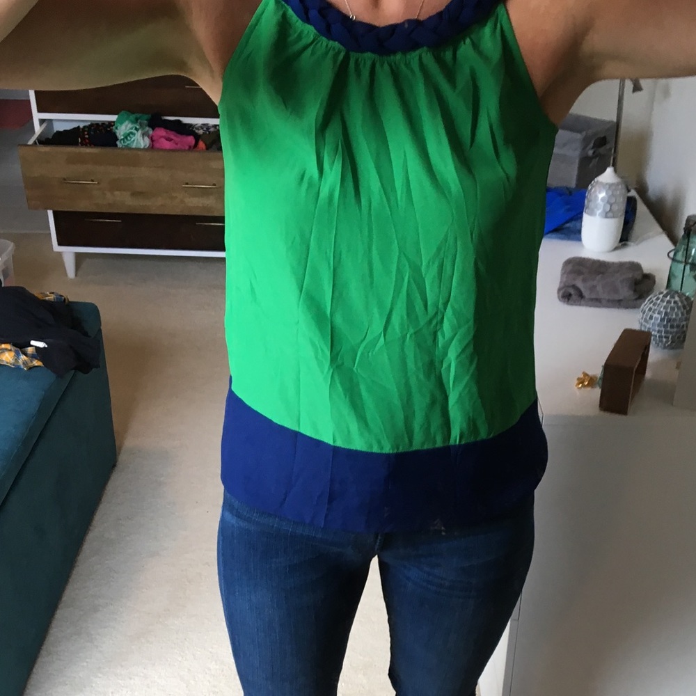 Banana republic braided neck tank