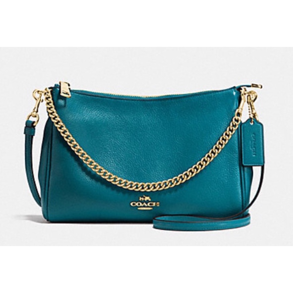 NEW COACH Pebble Leather Carrie Crossbody Handbag