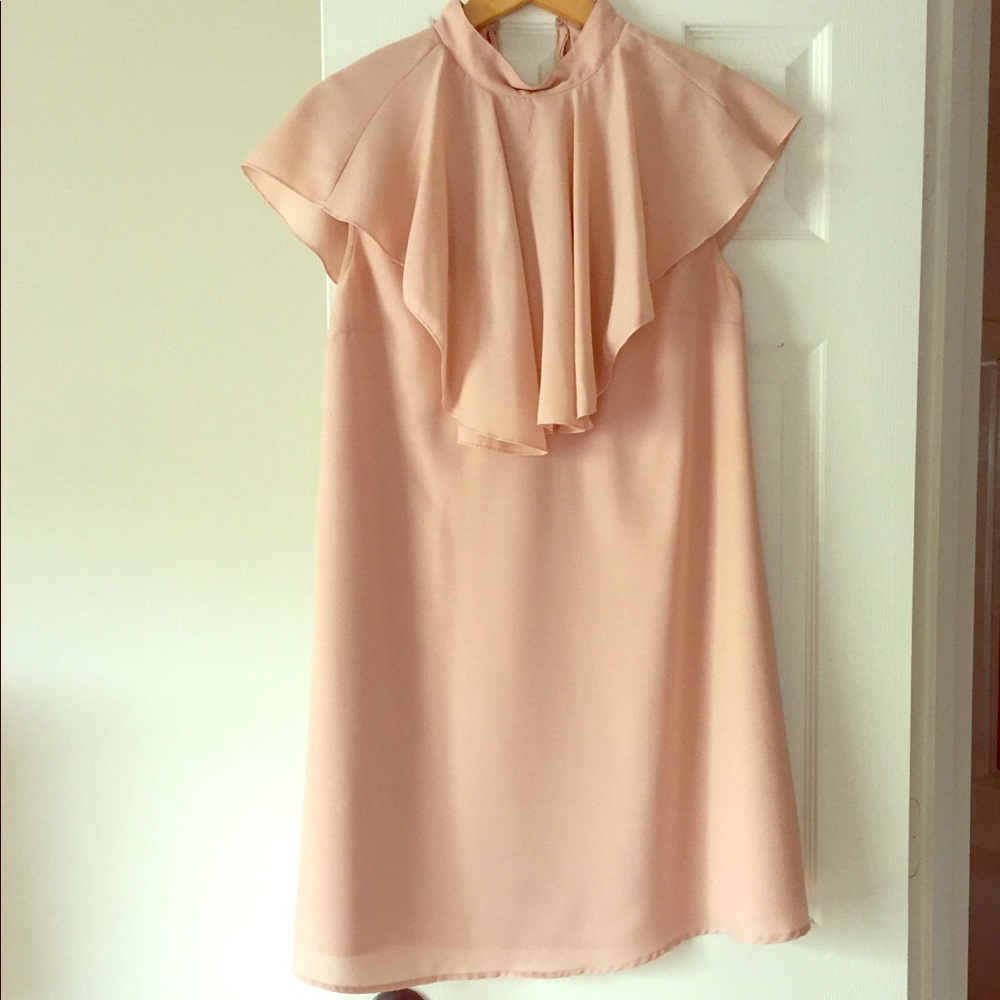 ASOS Maternity High Neck Ruffle Shift Dress