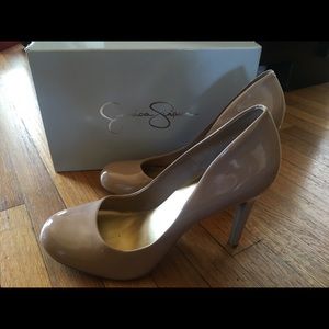 Four-inch Jessica Simpson nude heels