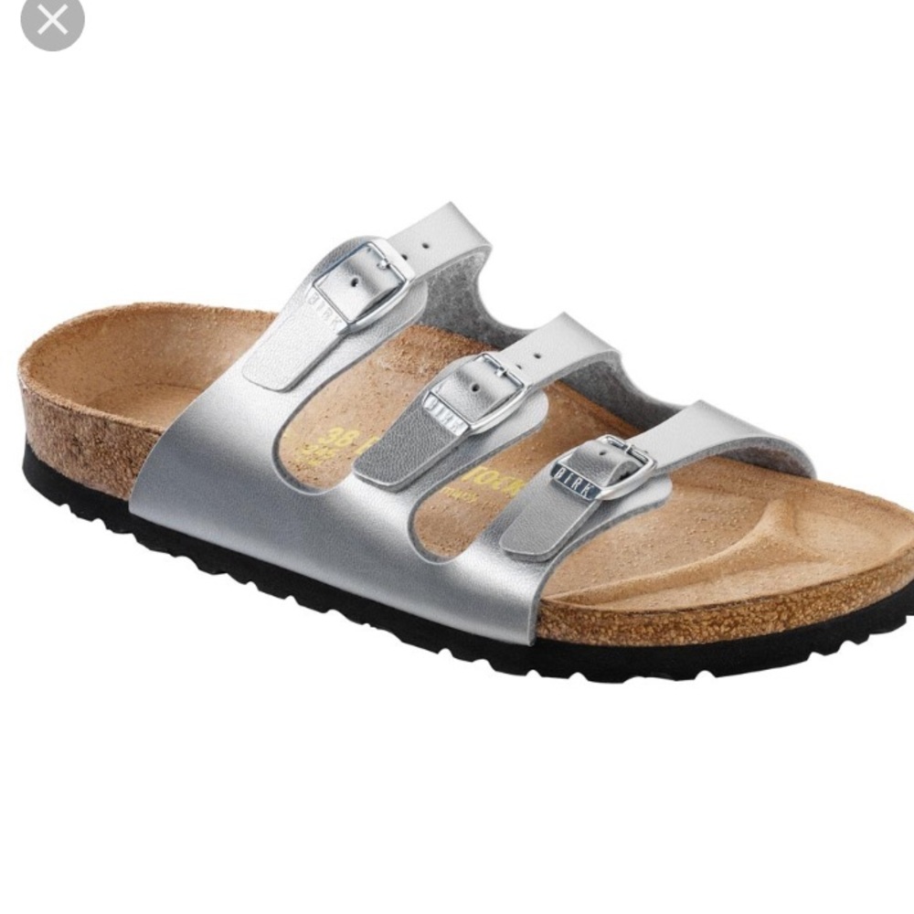 Silver Florida Birkenstocks