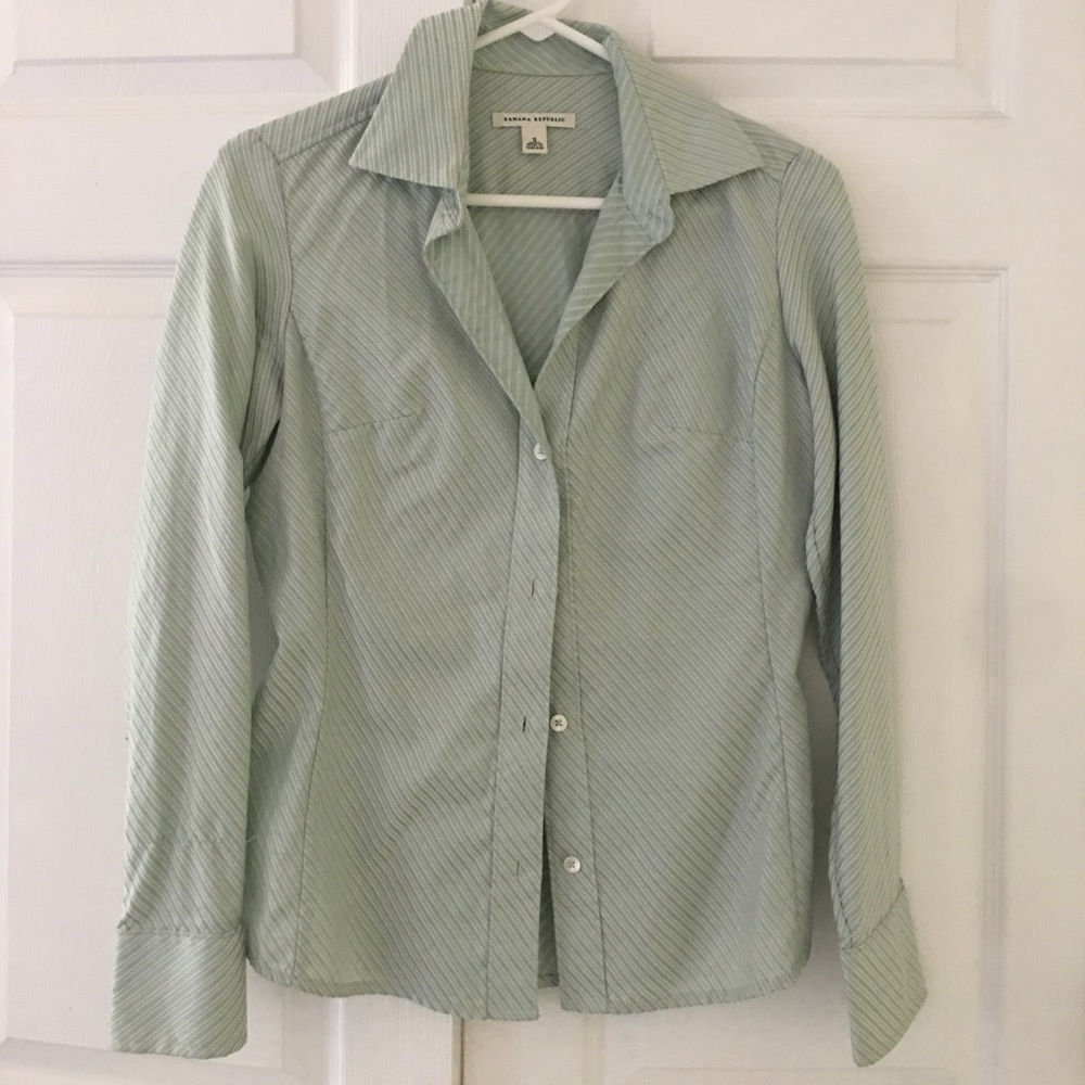 Banana Republic striped button down