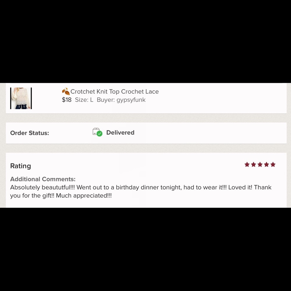 🎈SALE🎈Crotchet Knit Top Crochet Lace - Picture 3 of 4