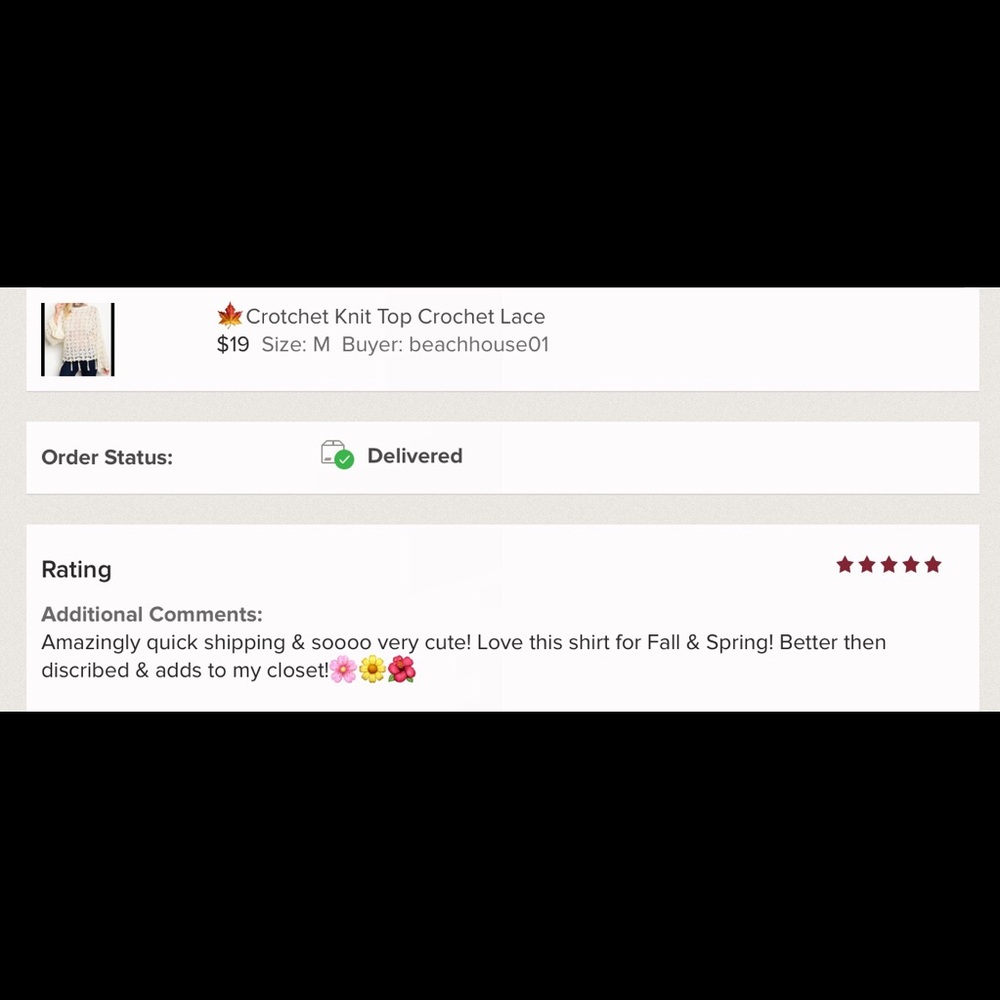 🎈SALE🎈Crotchet Knit Top Crochet Lace - Picture 4 of 4