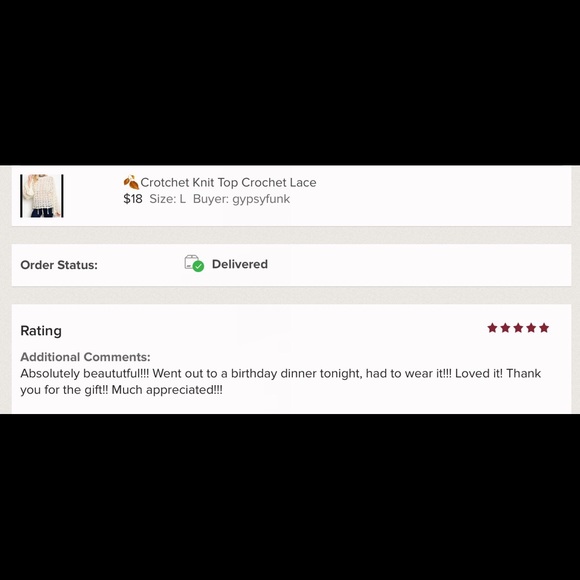 πSALEπCrotchet Knit Top Crochet Lace - Picture 3 of 4