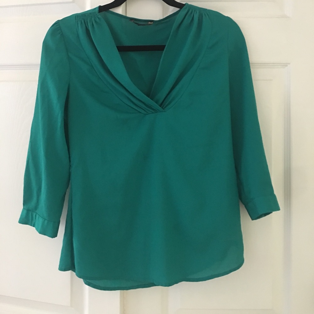 EUC Banana Republic emerald blouse