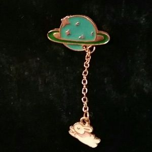 Must Bundle Kawaii Saturn Space Bunny Pin Brooch