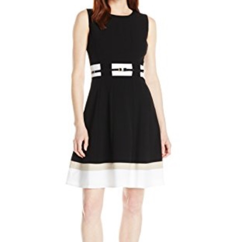 Pleated Fit and flair Calvin Klein dress