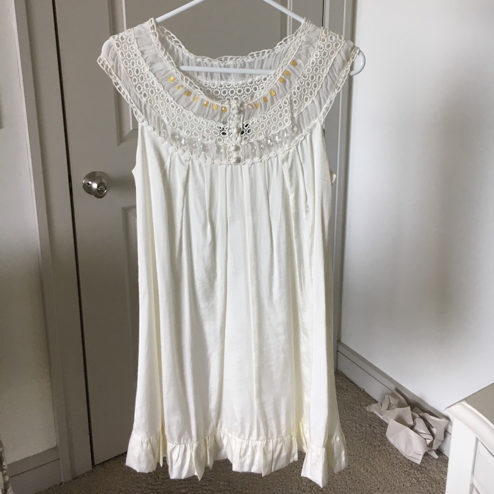 Satin White Mini Dress