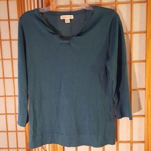 Coldwater Creek lightweight Teal Sweater